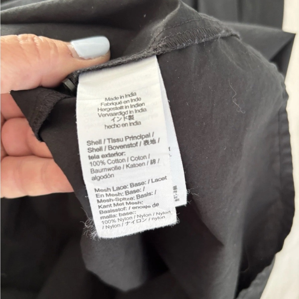 J. Crew black Eyelet trim Tank Cotton Poplin flouncy maxi Athena dress size XL - Picture 8 of 8